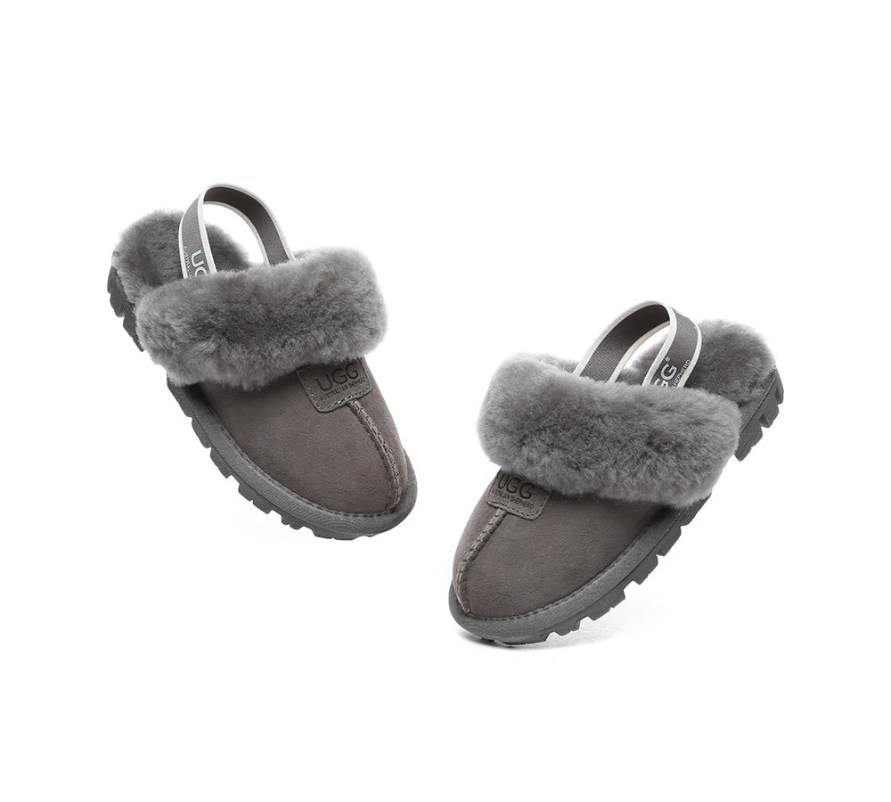 UGG Boots - AUSTRALIAN SHEPHERD® UGG Kids Sheepskin Wool Slingback Slippers Suzie