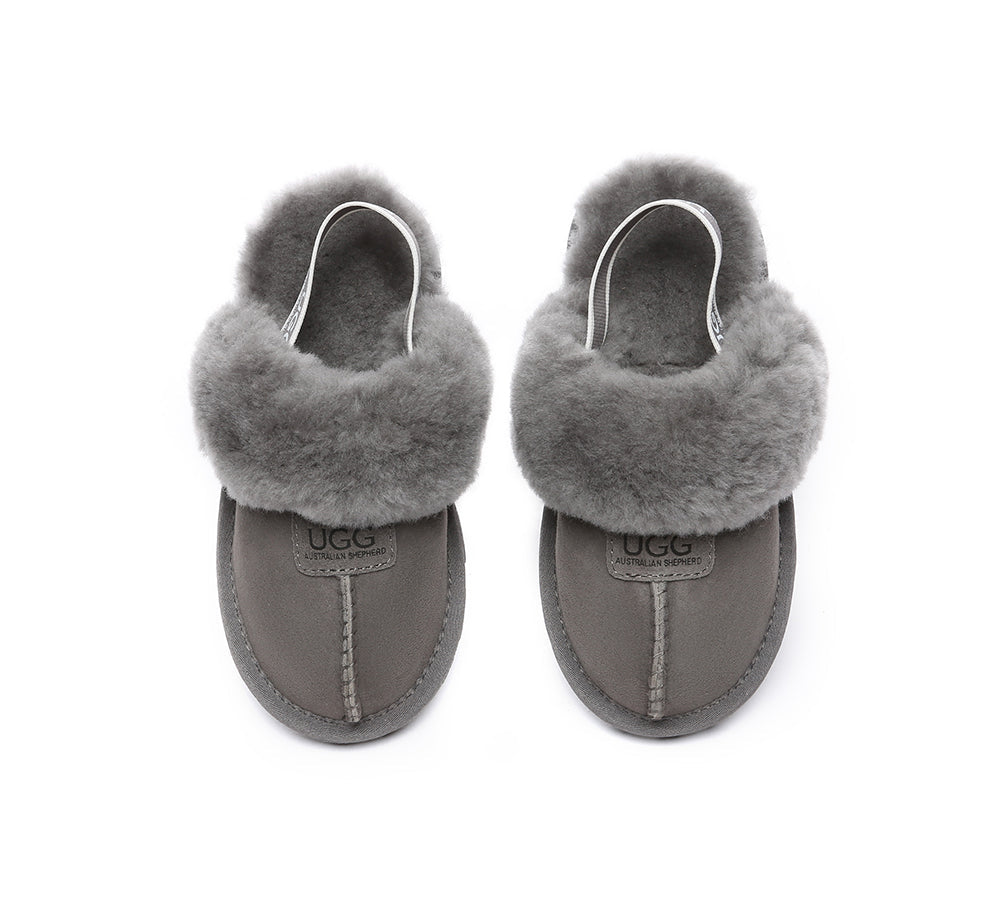 UGG Boots - AUSTRALIAN SHEPHERD® UGG Kids Sheepskin Wool Slingback Slippers Suzie