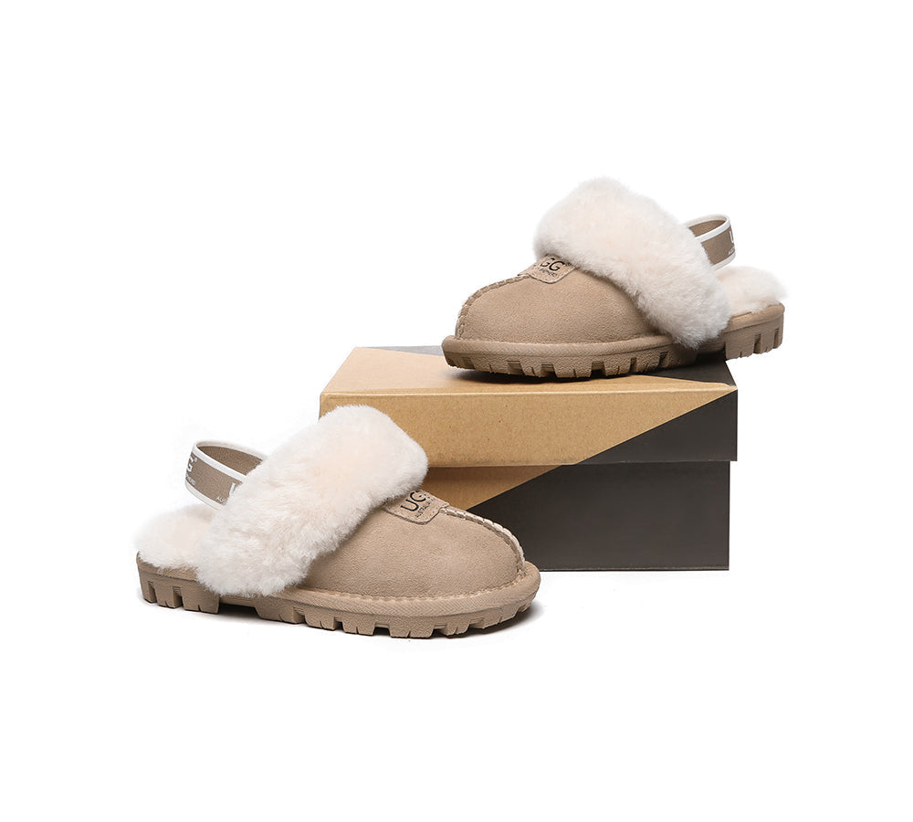 UGG Boots - AUSTRALIAN SHEPHERD® UGG Kids Sheepskin Wool Slingback Slippers Suzie