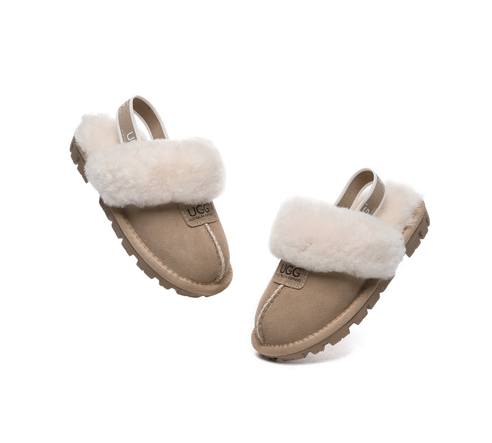 UGG Boots - AUSTRALIAN SHEPHERD® UGG Kids Sheepskin Wool Slingback Slippers Suzie