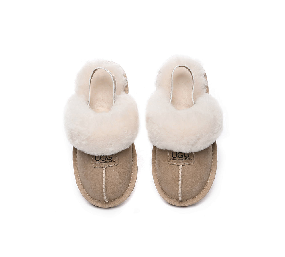 UGG Boots - AUSTRALIAN SHEPHERD® UGG Kids Sheepskin Wool Slingback Slippers Suzie