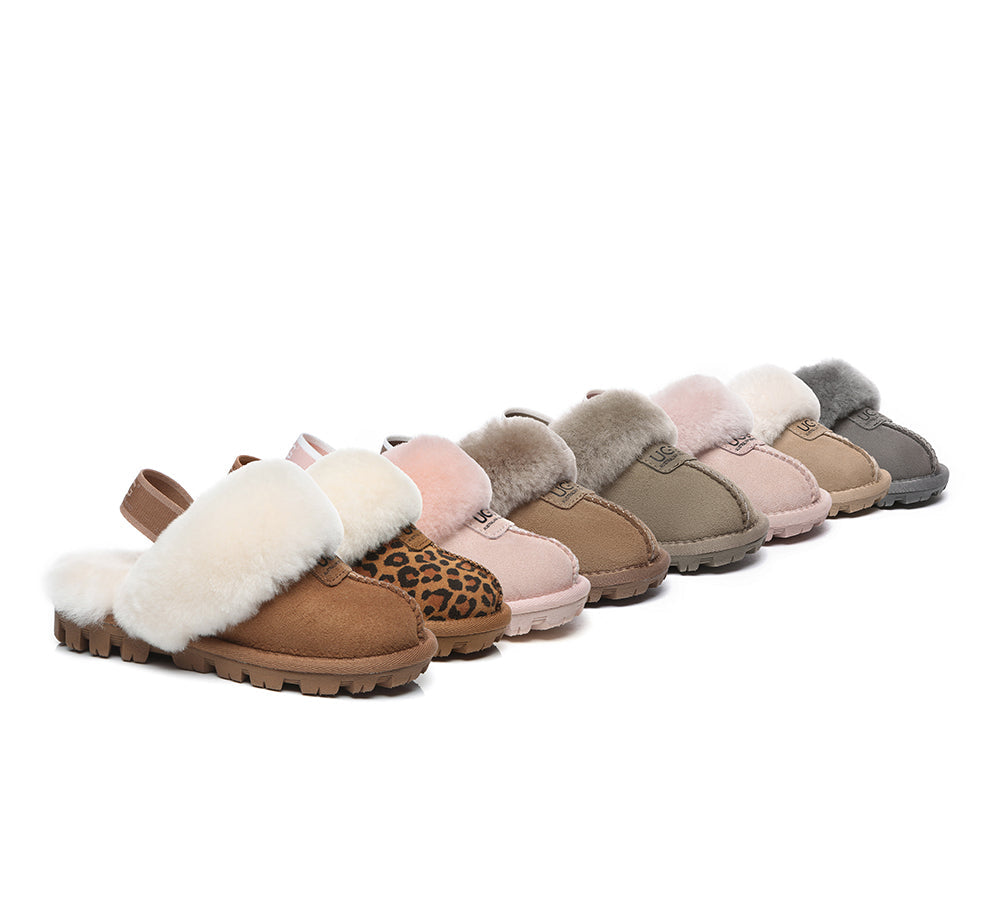 UGG Boots - AUSTRALIAN SHEPHERD® UGG Kids Sheepskin Wool Slingback Slippers Suzie