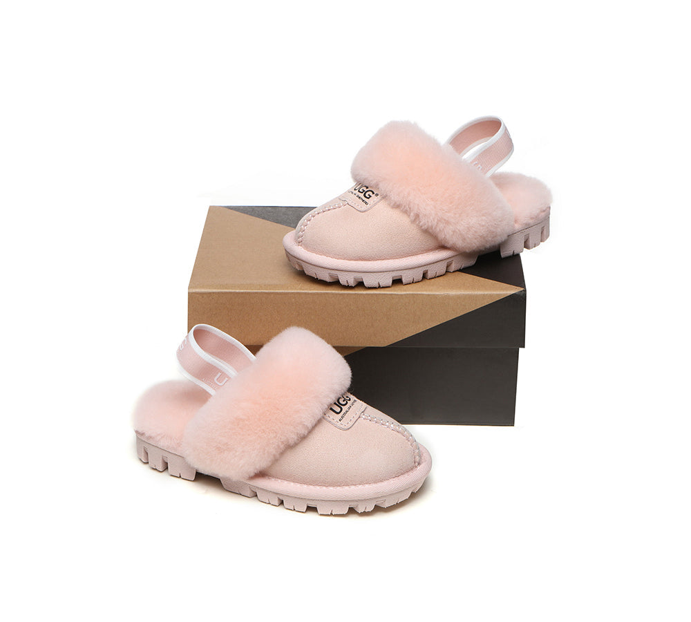 UGG Boots - AUSTRALIAN SHEPHERD® UGG Kids Sheepskin Wool Slingback Slippers Suzie