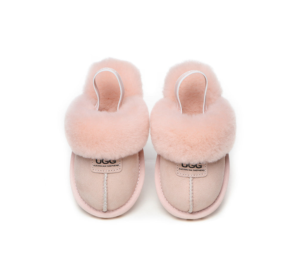 UGG Boots - AUSTRALIAN SHEPHERD® UGG Kids Sheepskin Wool Slingback Slippers Suzie