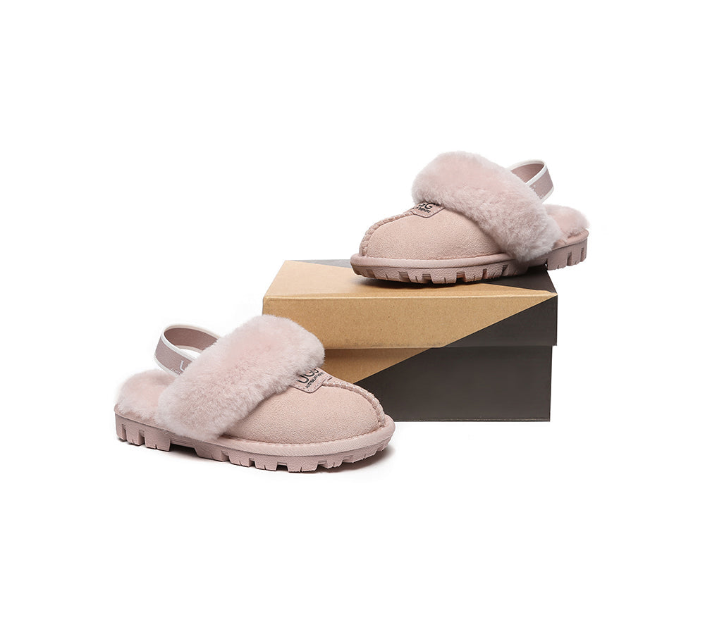 UGG Boots - AUSTRALIAN SHEPHERD® UGG Kids Sheepskin Wool Slingback Slippers Suzie