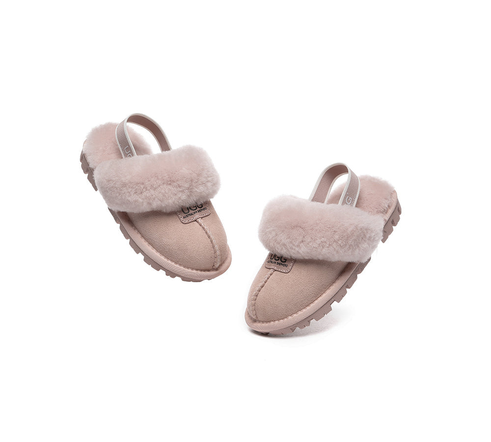 UGG Boots - AUSTRALIAN SHEPHERD® UGG Kids Sheepskin Wool Slingback Slippers Suzie