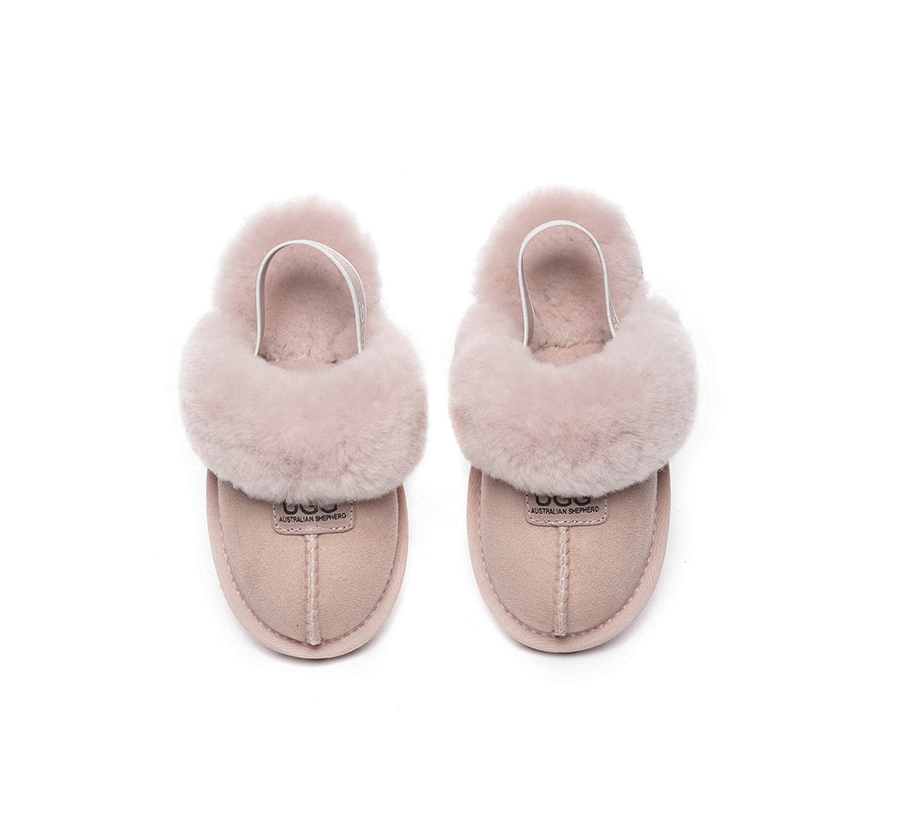 UGG Boots - AUSTRALIAN SHEPHERD® UGG Kids Sheepskin Wool Slingback Slippers Suzie