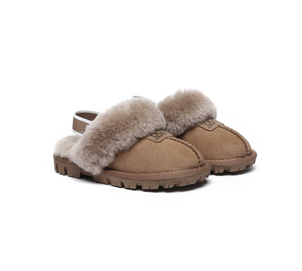 UGG Boots - AUSTRALIAN SHEPHERD® UGG Kids Sheepskin Wool Slingback Slippers Suzie