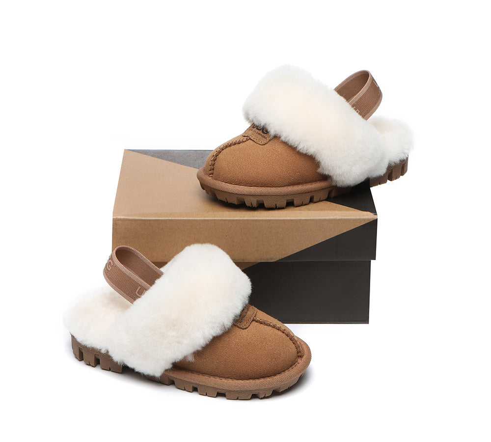 UGG Boots - AUSTRALIAN SHEPHERD® UGG Kids Sheepskin Wool Slingback Slippers Suzie