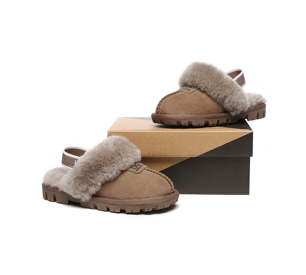 UGG Boots - AUSTRALIAN SHEPHERD® UGG Kids Sheepskin Wool Slingback Slippers Suzie