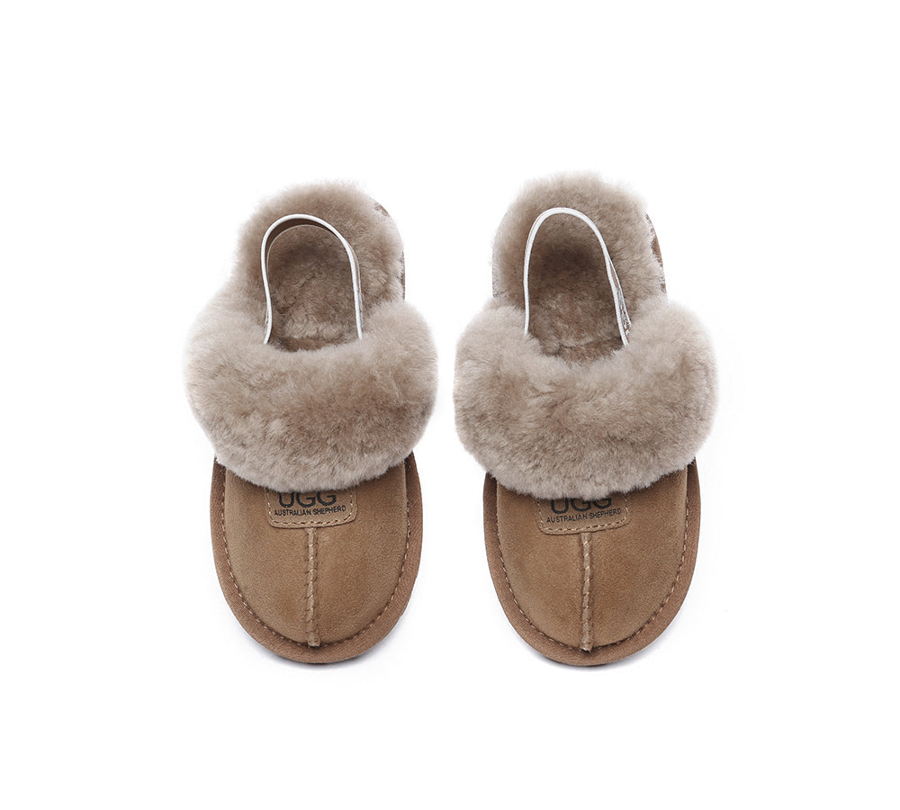 UGG Boots - AUSTRALIAN SHEPHERD® UGG Kids Sheepskin Wool Slingback Slippers Suzie