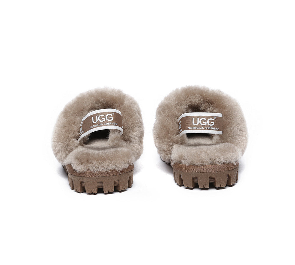 UGG Boots - AUSTRALIAN SHEPHERD® UGG Kids Sheepskin Wool Slingback Slippers Suzie