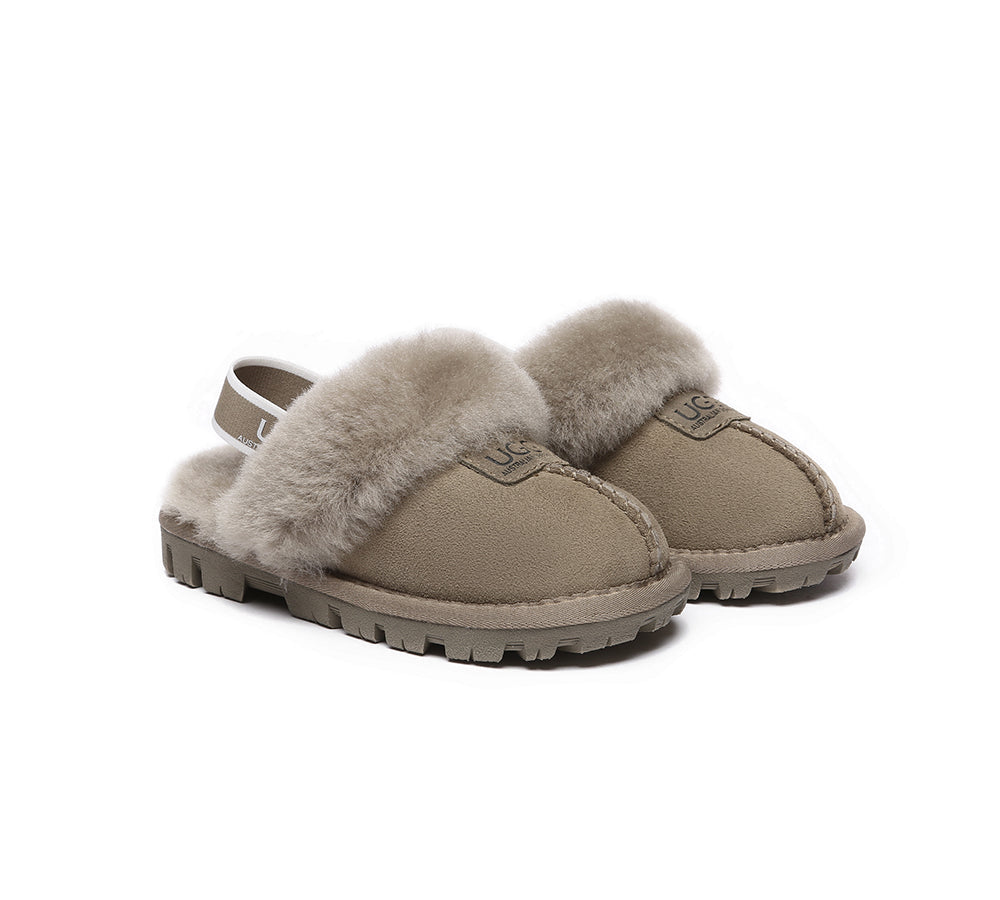 UGG Boots - AUSTRALIAN SHEPHERD® UGG Kids Sheepskin Wool Slingback Slippers Suzie