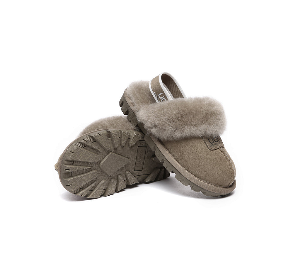 UGG Boots - AUSTRALIAN SHEPHERD® UGG Kids Sheepskin Wool Slingback Slippers Suzie