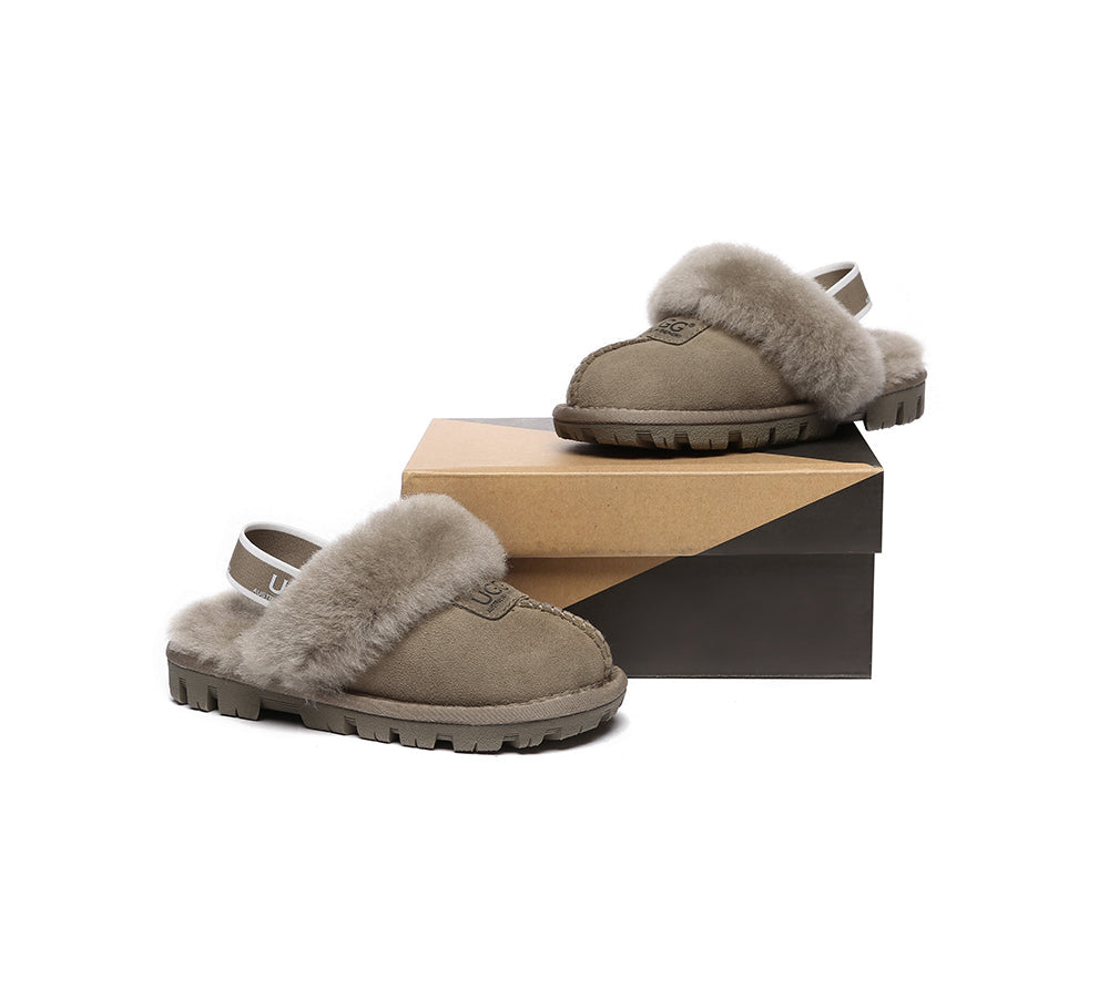 UGG Boots - AUSTRALIAN SHEPHERD® UGG Kids Sheepskin Wool Slingback Slippers Suzie