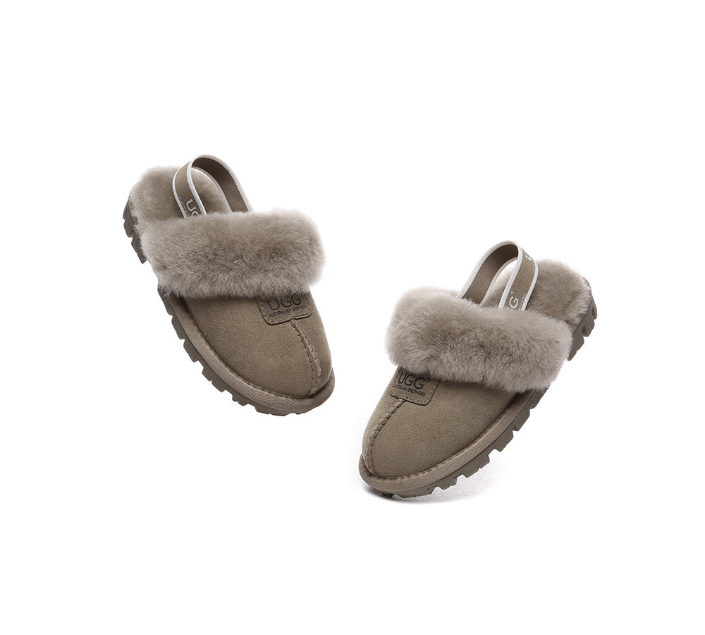 UGG Boots - AUSTRALIAN SHEPHERD® UGG Kids Sheepskin Wool Slingback Slippers Suzie