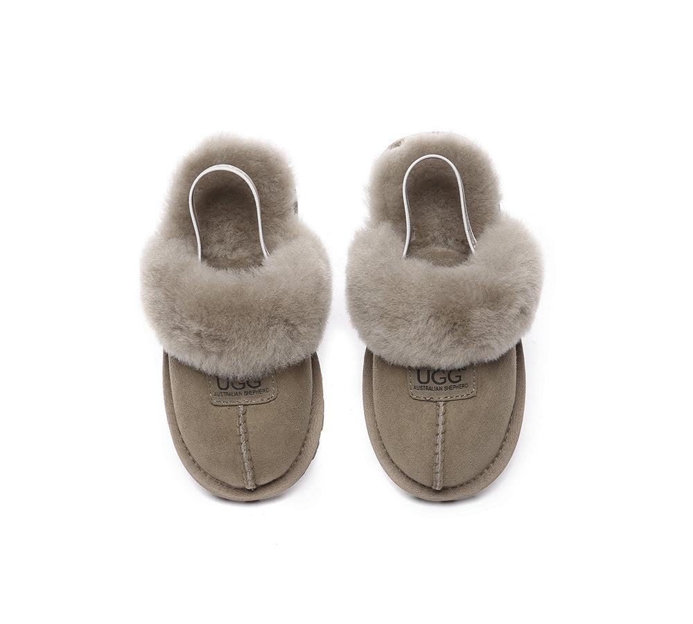 UGG Boots - AUSTRALIAN SHEPHERD® UGG Kids Sheepskin Wool Slingback Slippers Suzie