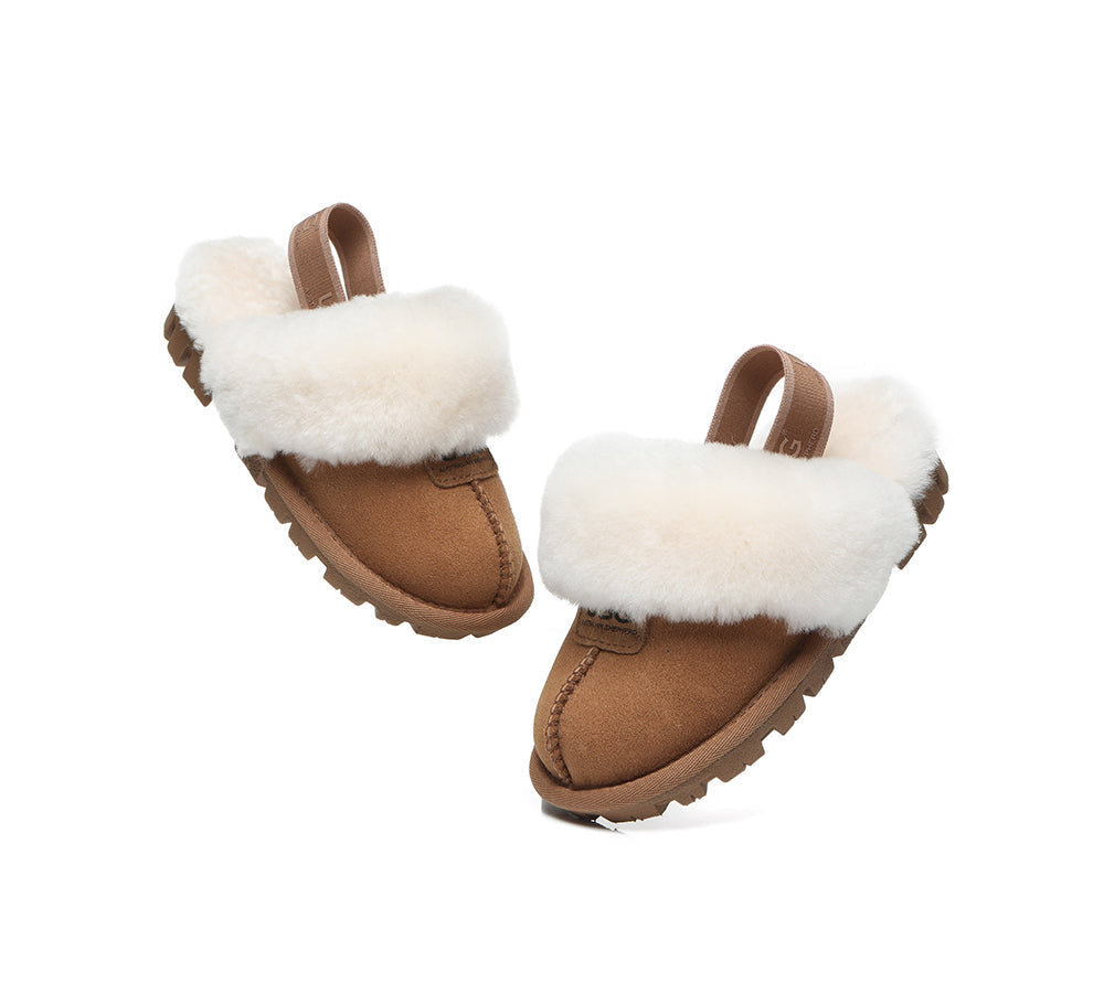 UGG Boots - AUSTRALIAN SHEPHERD® UGG Kids Sheepskin Wool Slingback Slippers Suzie