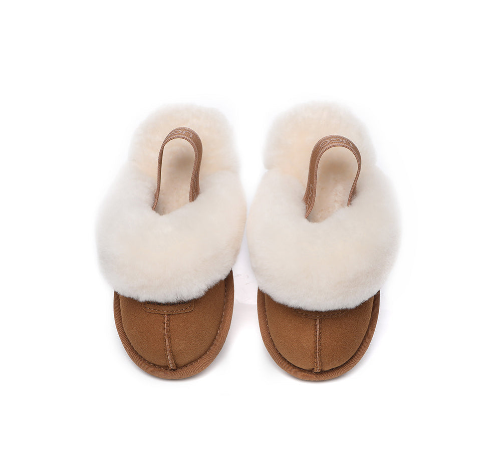 UGG Boots - AUSTRALIAN SHEPHERD® UGG Kids Sheepskin Wool Slingback Slippers Suzie