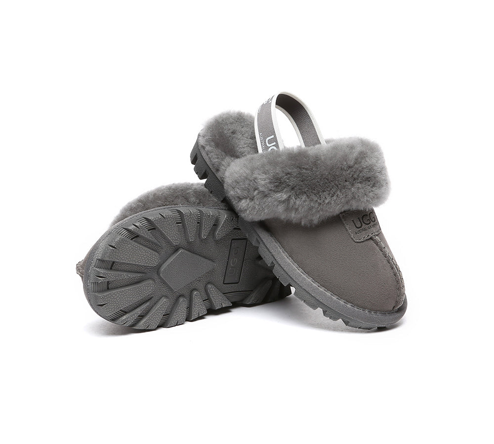 UGG Boots - AUSTRALIAN SHEPHERD® UGG Kids Sheepskin Wool Slingback Slippers Suzie