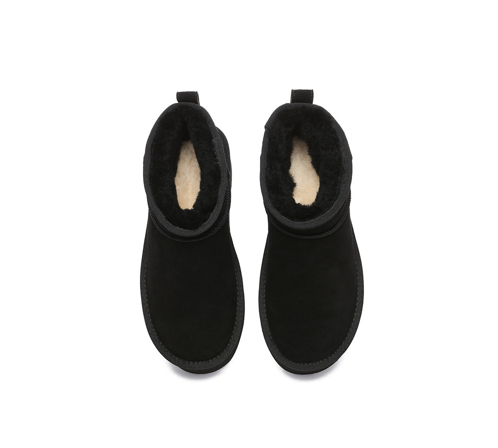 UGG AUSTRALIAN SHEPHERD® Sheepskin Wool Ankle Boots Ultra Platform Saylor - UGG Boots - Black - AU Ladies 10 / AU Men 8 / EU 41 - Uggoutlet