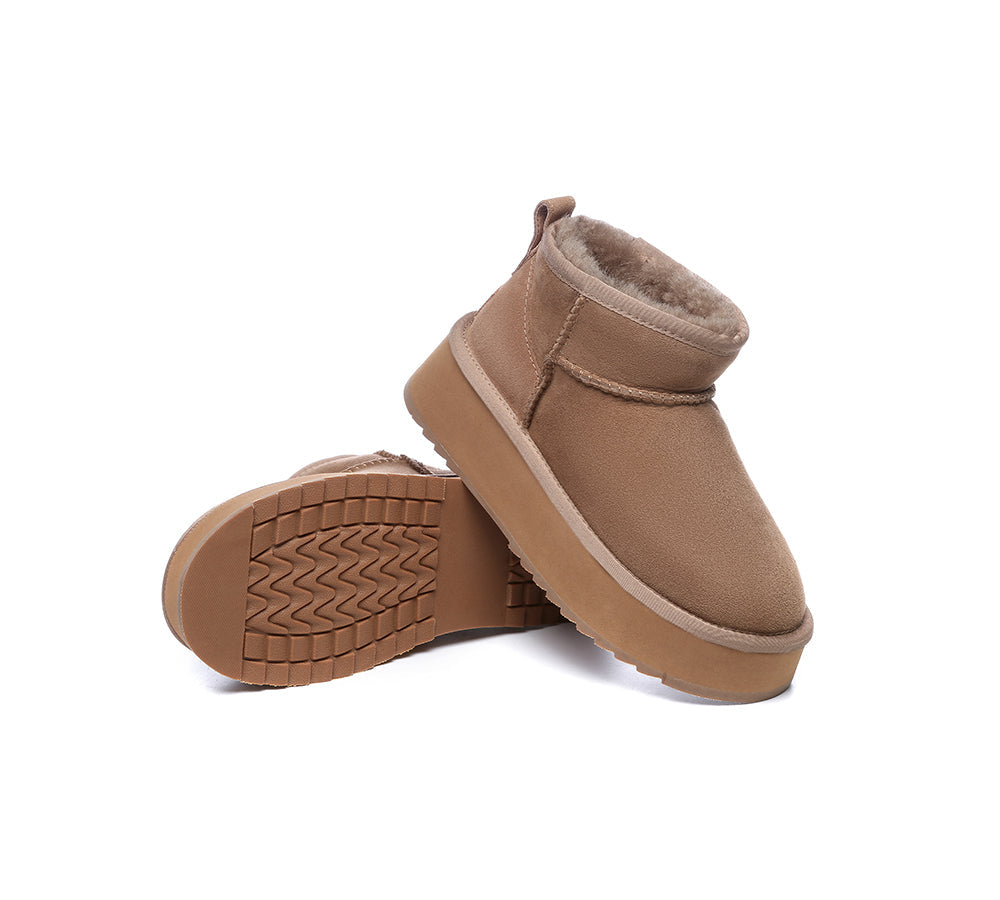 UGG Boots - AUSTRALIAN SHEPHERD® UGG Sheepskin Wool Classic Ankle Boots Ultra Mini Platform