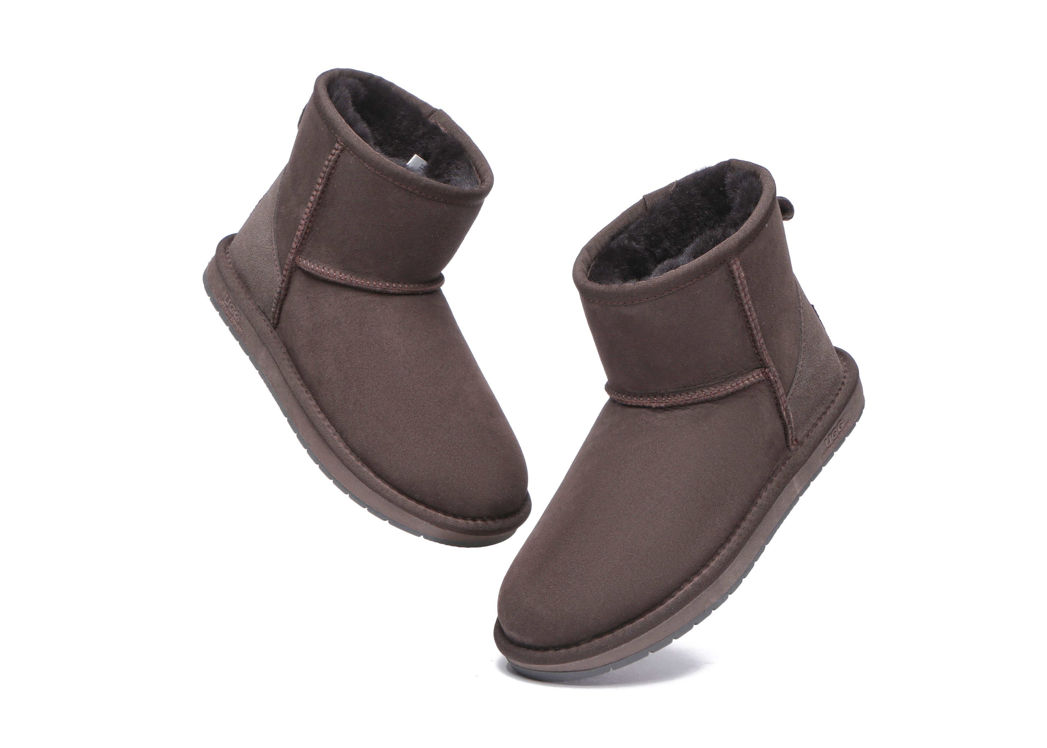 UGG Australian Shepherd® Unisex Double Faced Sheepskin Wool Mini Classic Boots - UGG Boots - Chocolate - AU Ladies 10 / AU Men 8 / EU 41 - Uggoutlet