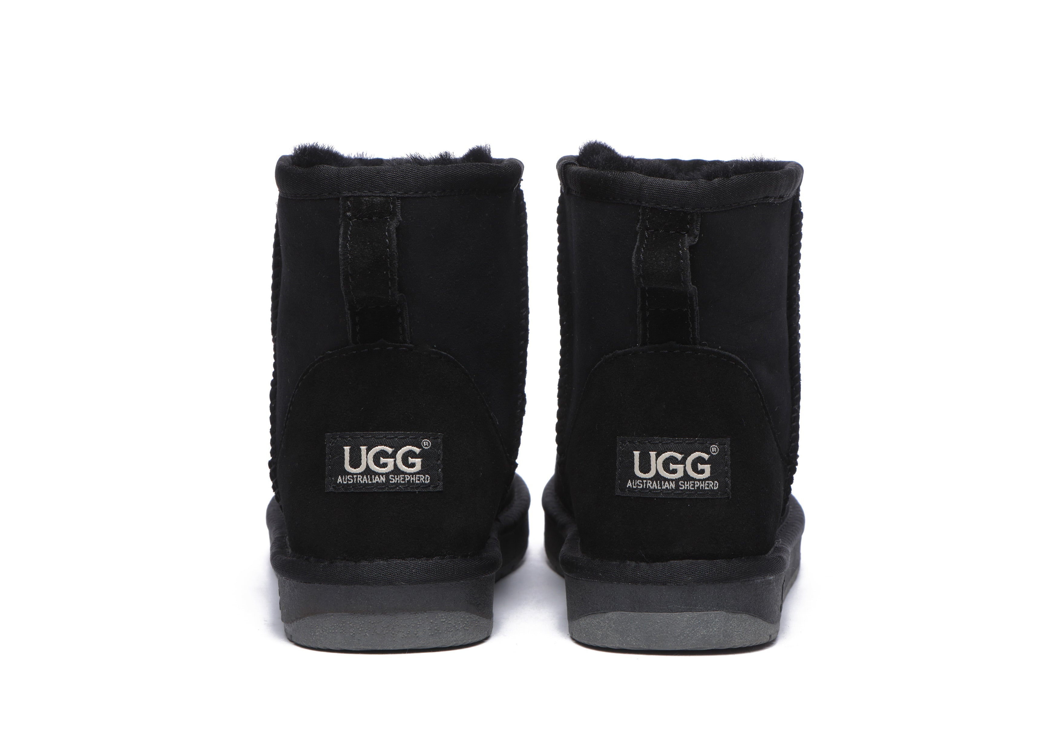 UGG Australian Shepherd® Unisex Double Faced Sheepskin Wool Mini Classic Boots - UGG Boots - Black - AU Ladies 10 / AU Men 8 / EU 41 - Uggoutlet