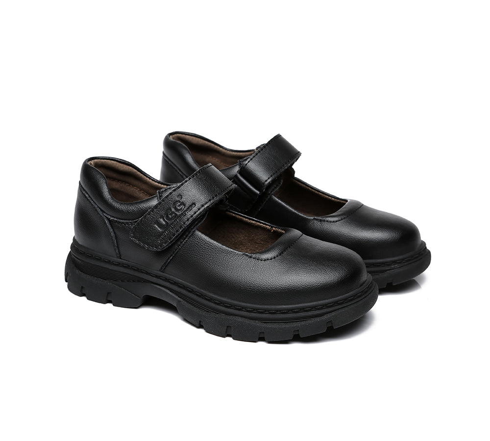 UGG Boots - Chris Kids Leather School Shoes With Removable Insole