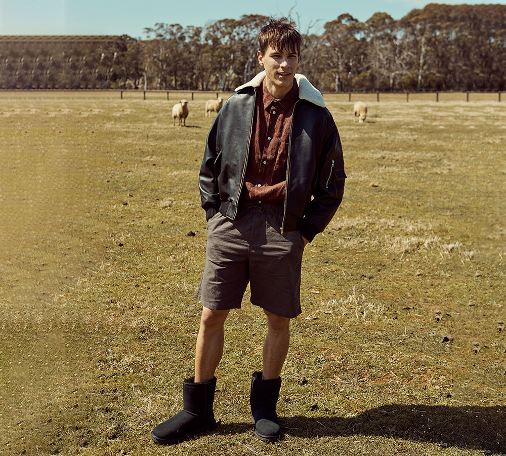EVERAU® UGG Boots Australian Sheepskin Wool Short Classic Boots - UGG Boots - Chestnut - AU Ladies 4 / AU Men 2 / EU 35 - Uggoutlet