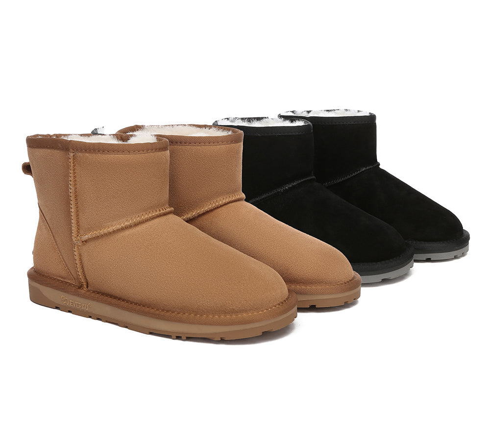 UGG Boots - EVERAU® UGG Sheepskin Wool Ankle Boots Mini Classic Suede