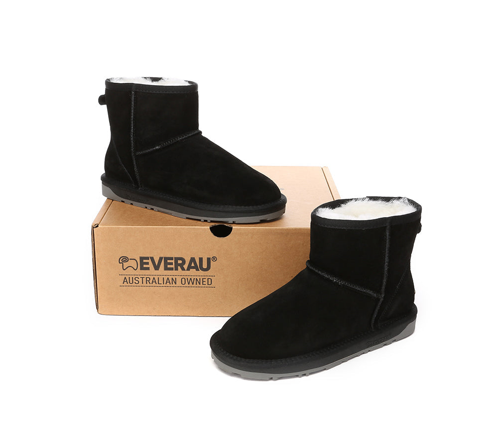 UGG Boots - EVERAU® UGG Sheepskin Wool Ankle Boots Mini Classic Suede