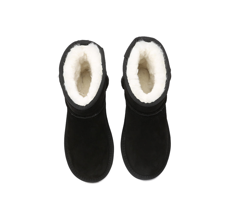 UGG Boots - EVERAU® UGG Sheepskin Wool Ankle Boots Mini Classic Suede