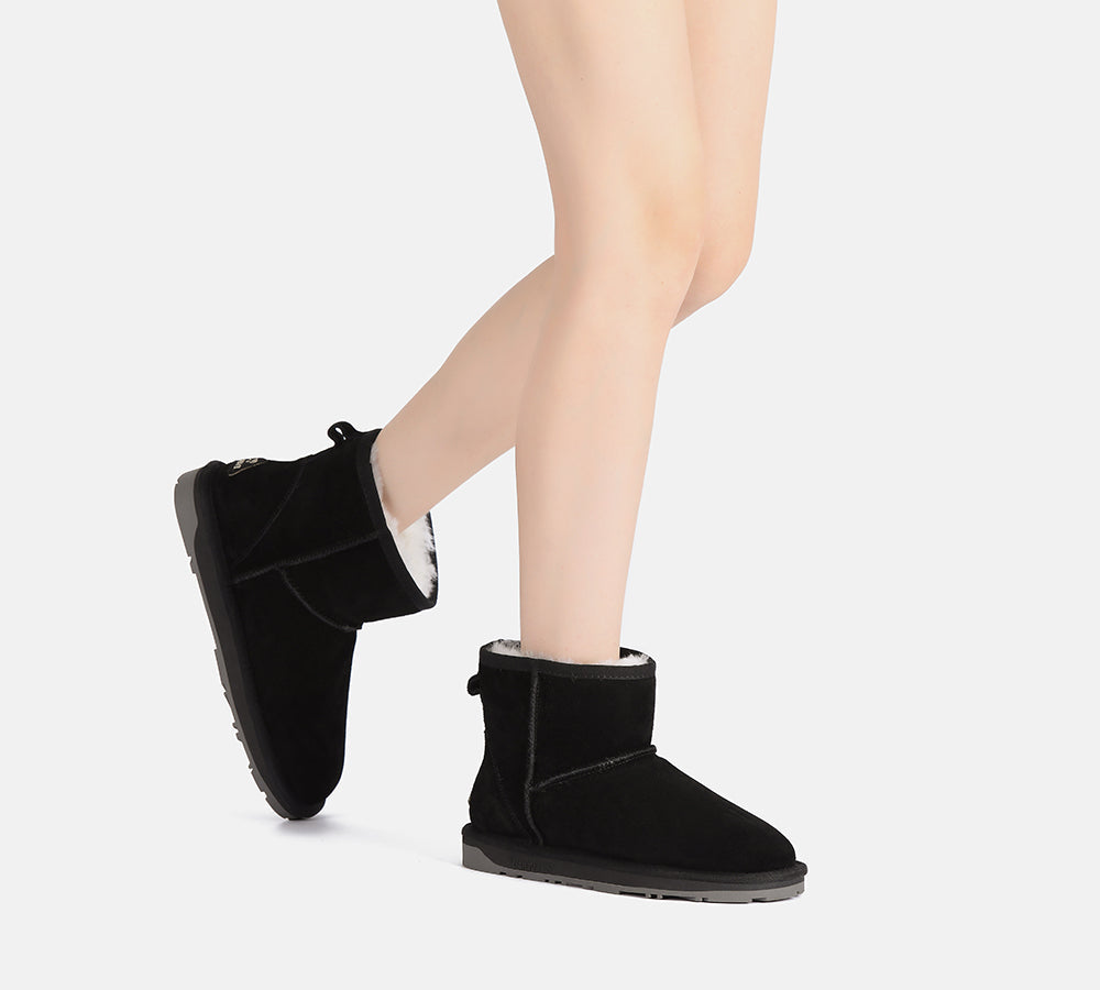 UGG Boots - EVERAU® UGG Sheepskin Wool Ankle Boots Mini Classic Suede