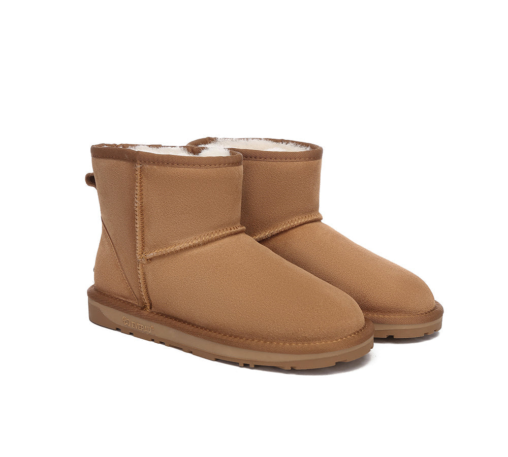 UGG Boots - EVERAU® UGG Sheepskin Wool Ankle Boots Mini Classic Suede