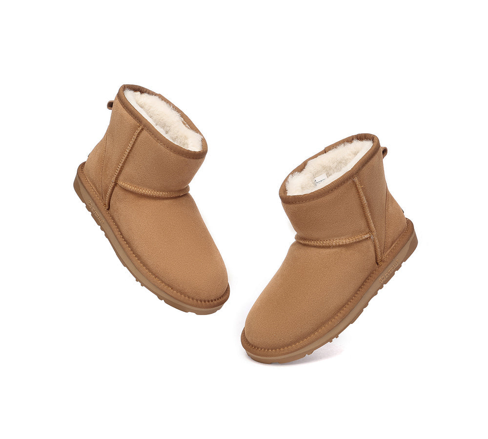 UGG Boots - EVERAU® UGG Sheepskin Wool Ankle Boots Mini Classic Suede