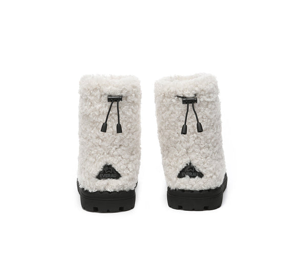UGG Boots - EVERAU® UGG Sheepskin Wool Plush Adjustable Drawstring Boots Peggy