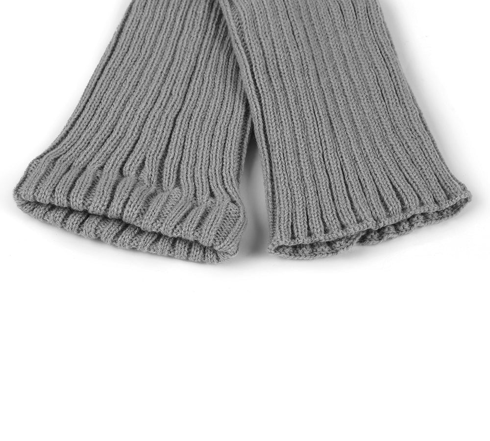 EVERAU® Women Stretchy Ribbed Knit Thick Leg Warmers - Leg Warmer - Dark Grey - One Size - Uggoutlet