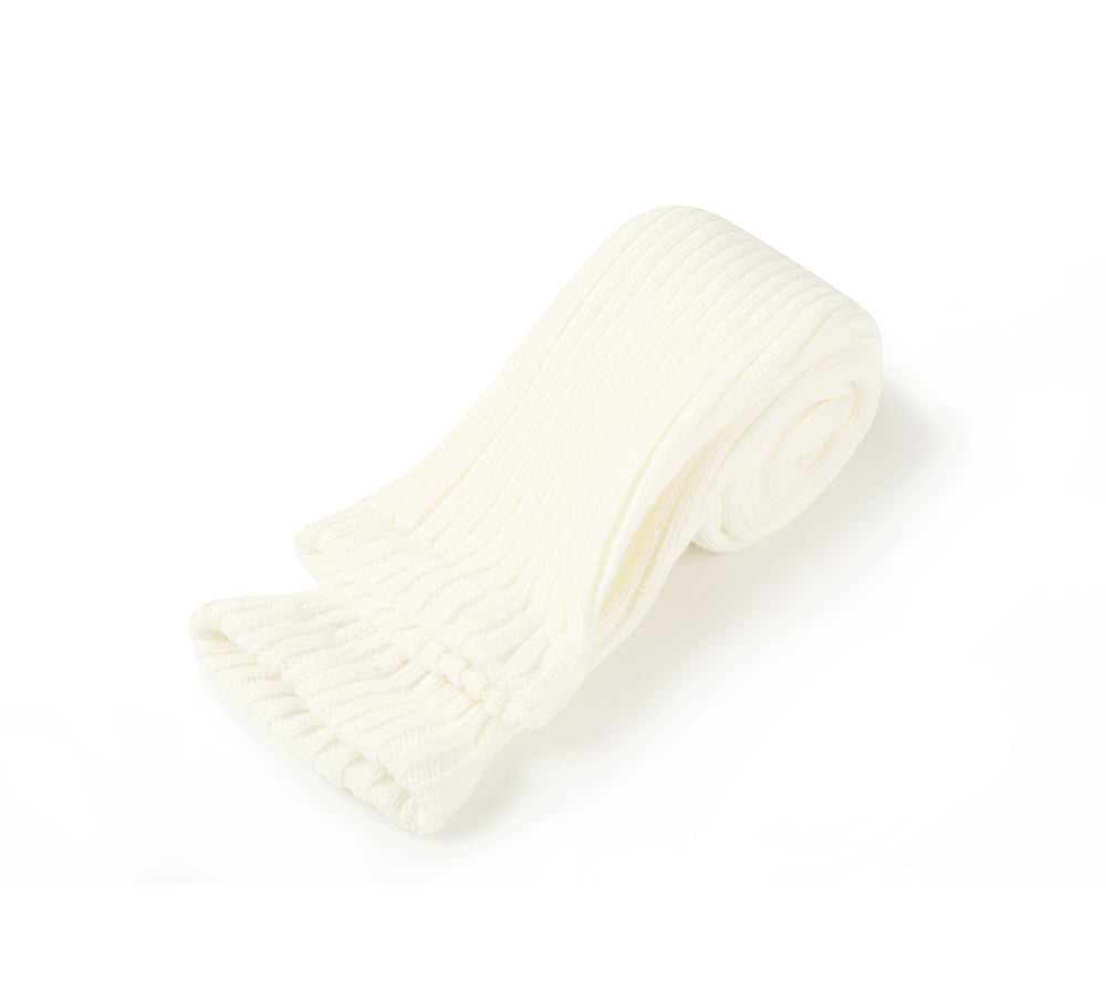 EVERAU® Women Stretchy Ribbed Knit Thick Leg Warmers - Leg Warmer - Beige White - One Size - Uggoutlet