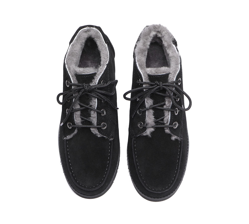 UGG Boots - Lace Up Ankle Sheepskin Casual Men Boots Ryan