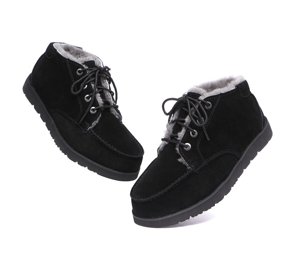 UGG Men Boots Lace Up Ankle Sheepskin Casual Boots Sneakers Ryan Uggoutlet