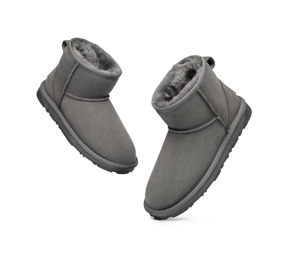 EVERAU® UGG Boots Sheepskin Wool Water Resistant Mini Classic Boots - UGG Boots - Grey - AU Ladies 10 / AU Men 8 / EU 41 - Uggoutlet