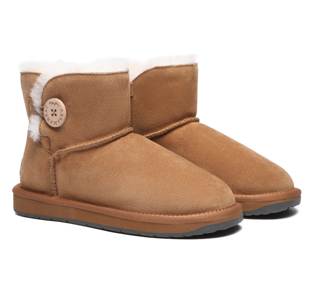 UGG Boots - Premium Australian Sheepskin Boots Unisex Mini Button Plus