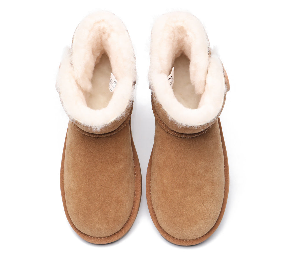 UGG Boots - Premium Australian Sheepskin Boots Unisex Mini Button Plus