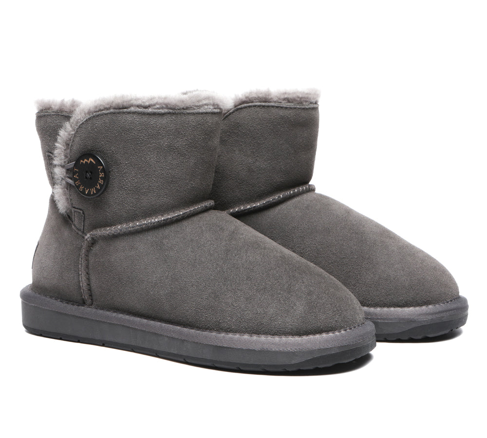 UGG Boots - Premium Australian Sheepskin Boots Unisex Mini Button Plus