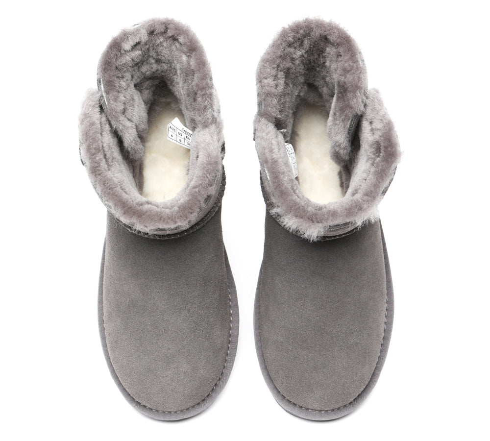 UGG Boots - Premium Australian Sheepskin Boots Unisex Mini Button Plus