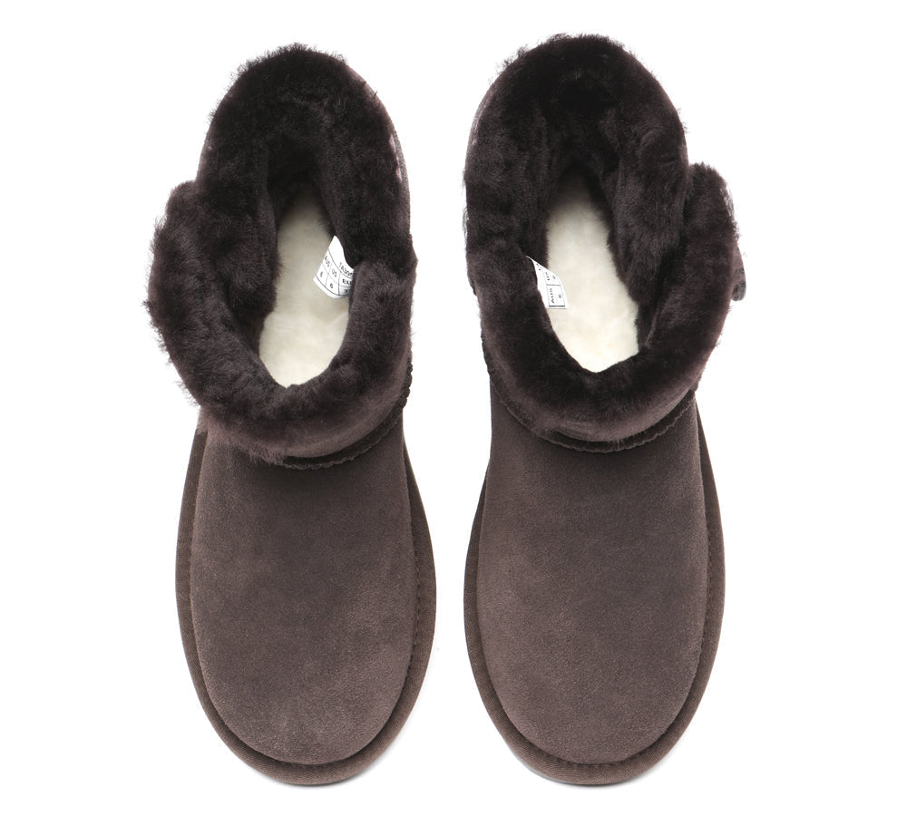 UGG Boots - Premium Australian Sheepskin Boots Unisex Mini Button Plus