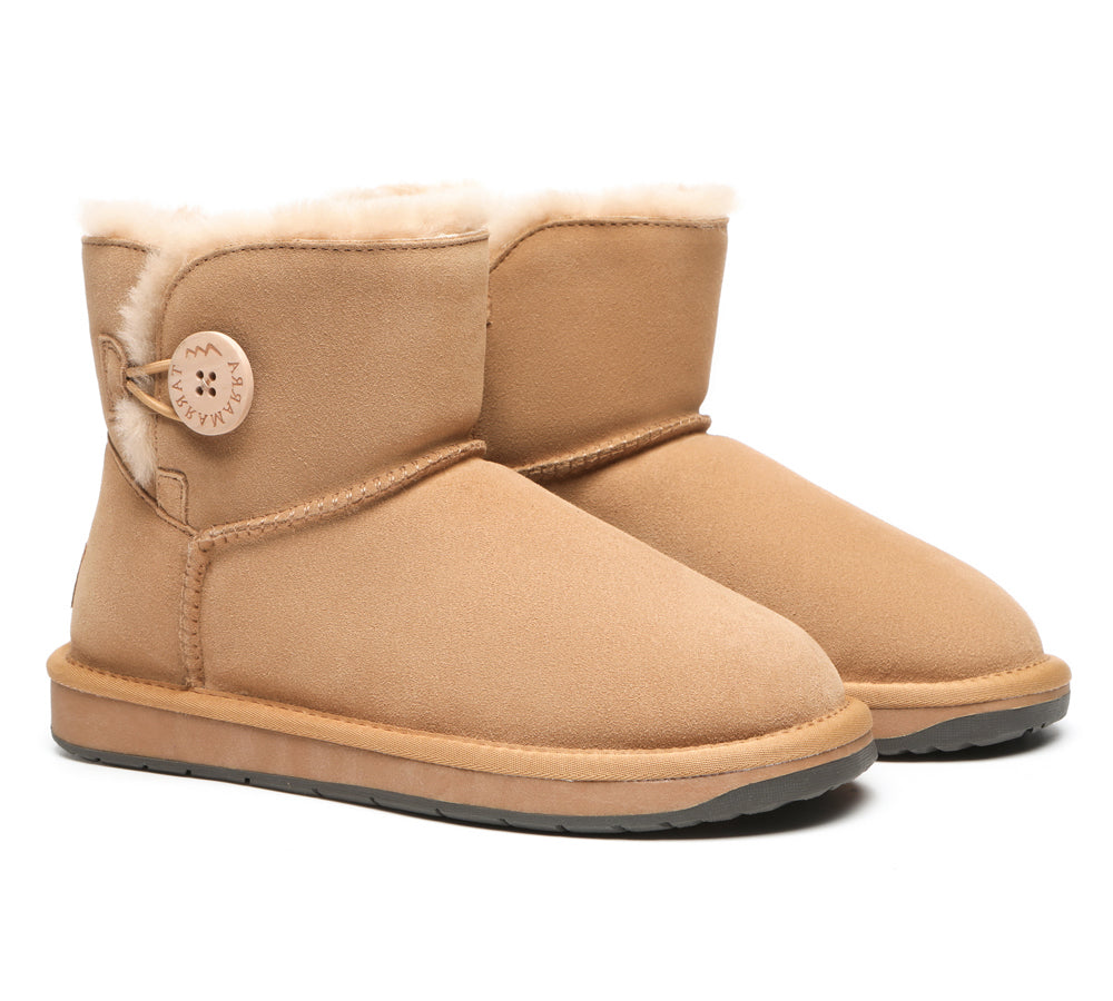 UGG Boots - Premium Australian Sheepskin Boots Unisex Mini Button Plus