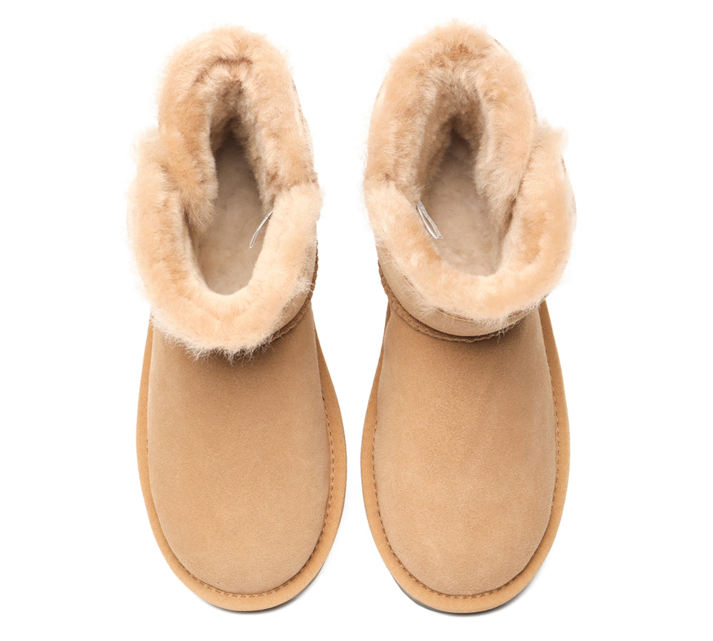 UGG Boots - Premium Australian Sheepskin Boots Unisex Mini Button Plus