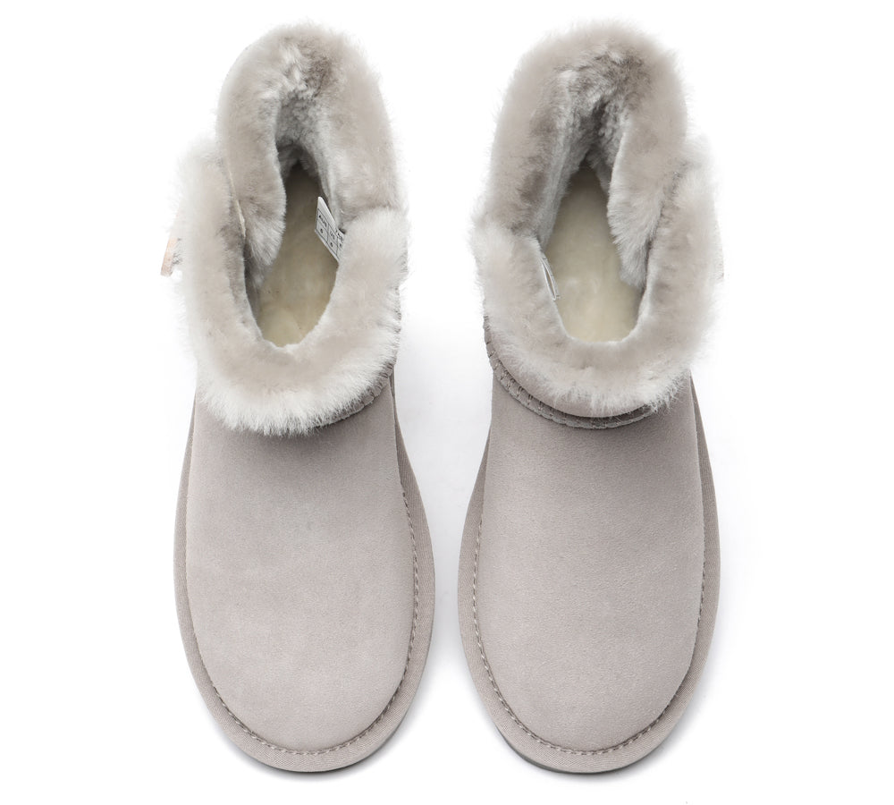 UGG Boots - Premium Australian Sheepskin Boots Unisex Mini Button Plus